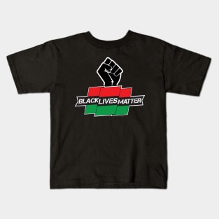 Black Lives Matter Flag/Fist Kids T-Shirt